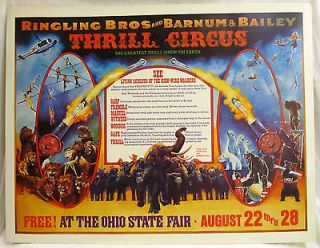   Ringling Brothers Barnum & Bailey Circus Poster Original Mint Rare