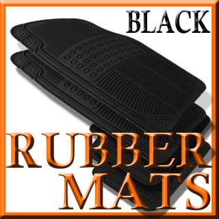 Acura TL / RL / TSX ALL WEATHER BLACK RUBBER FLOOR MATS (Fits: Acura 