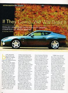 2003 Aston Martin DB7 Zagato   Classic Article D40
