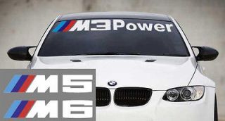 BMW M3 M5 M6 Power Motorsport E36 E39 E46 E63 E90 Decal Sticker