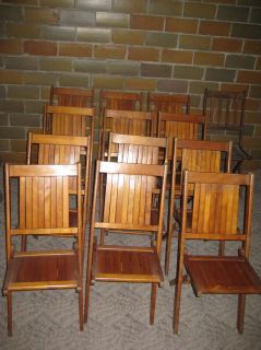   Matching Wood Folding Chairs + 1 extra, Church, School PICK UP ONLY