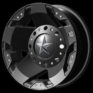 17 Inch BLACK XD Rockstar Wheels Dually Rims Dodge RAM Chevy Ford 8x6 