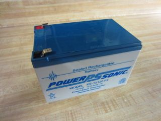 Power Sonic PS 12120 F2 12 Volt Sealed Rechargeable Battery   Used