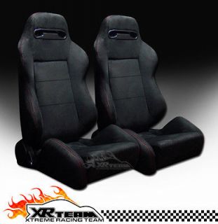   Red Stitch Racing Seats+Sliders 14 (Fits: 1988 Chrysler Fifth Avenue