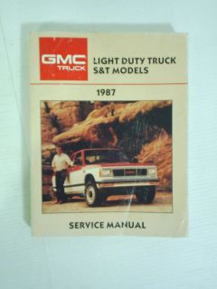 1987 GMC S10 S15 Truck Blazer Jimmy Sonoma Service Shop Repair Manual 
