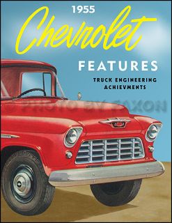 1955 Chevy Truck Engineering Features Manual Pickup Cameo Suburban 