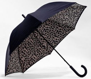 Lotus Frame Double Cover Rain Umbrella   Cheetah Print