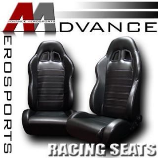   PVC Leather Sport Racing Bucket Seats+Sliders 26 (Fits: Lotus Esprit