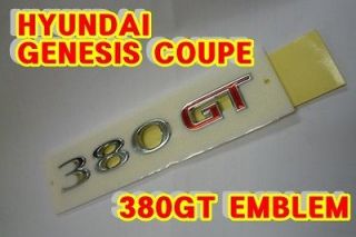 HYUNDAI GENESIS COUPE 3.8 V6 TRUNK 380GT EMBLEM GENUINE PARTS
