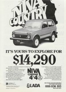 Vintage 1990 LADA NIVA CONSTANT 4x4 CAR Advertisement