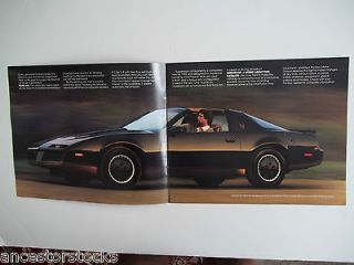 1982 Pontiac Firebird (Only) New Car Sales Literature. Trans Am, LU5 
