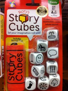 RORYS STORY CUBES Dice Game w/ Storage Bag FAMILY FUN BRAND NEW 9 