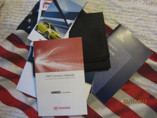 2009 Toyota Yaris Owners Manual Portfolio w/Pouch