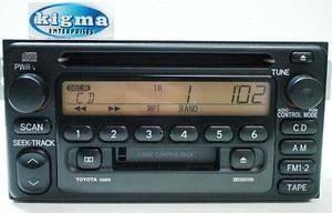 Toyota RAV4 2001 2002 CD Cassette player Amber lights A56818 TESTED 