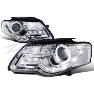   PASSAT B6 LED DRL+HALO PROJECTOR HEADLIGHTS (Fits: Volkswagen Passat
