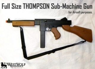 Full Scale U.S. THOMPSON Sub Machine Gun    WWII Airsoft Assault Rifle 