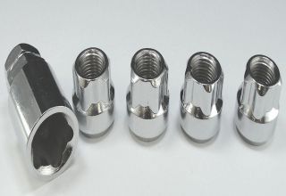   Open End Chrome Locking Lug Nuts Wheel Lock Kit (Fits: Lexus ES350
