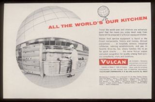 1969 Vulcan pro stove pizza oven etc photo print ad