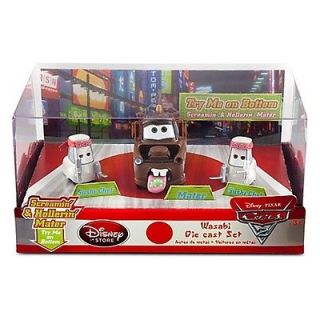  CARS 2 WASABI TALKING MATER SUSHI CHEF SET NEW DIECAST