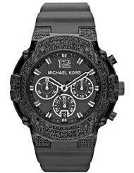 Michael Kors Gemma Chronograph Black Ladies Watch MK5510 Black Rubber 