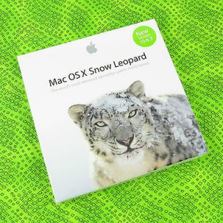 New Apple Mac OS X Snow Leopard 10.6 Full Retail Install DVD for Mac 