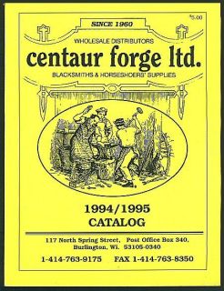   1994   1995 Catalog Horseshoe Anvils Gas Forge Blacksmith Supplies