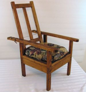 Antique Childs Chair Morris Mission style Quarter Sawn Oak Reclining 