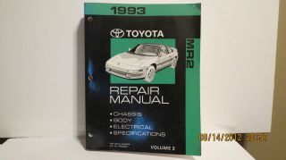 1993 MR2 Toyota Factory Repair Service Manual volume 2