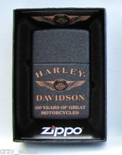 HARLEY DAVIDSON 110TH ANNIVERSARY ZIPPO LIGHTER ** MADE IN THE USA