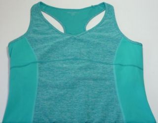   Green Lycra Supplex Tuff Athletics Womens Yoga Tank Top Active Shirt
