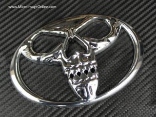 Skull emblem   Toyota Yaris liftback rear
