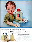 MADAME ALEXANDER CISSY DOLL 1957 Yardley Lavender Ad with Playing 