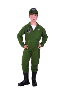 TOP GUN AIR FORCE PILOT CHILD BOY COSTUMES MILITARY KIDS UNIFORM 90263