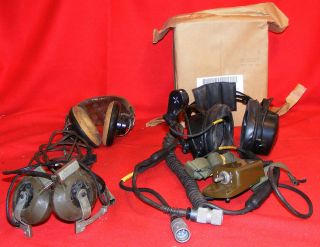 Antique Headphones Field radio Headset Old New Vintage Military Army 
