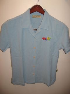  Online Auction Womens Embroidered NWT Silk Camp Shirt Eagle Dry 
