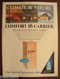 1987 Carrier High Efficienc​y Gas Furnace Color AD