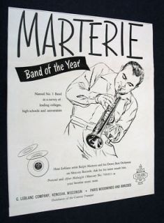 LEBLANC TRUMPETS Ralph Marterie Band of the Year Ad