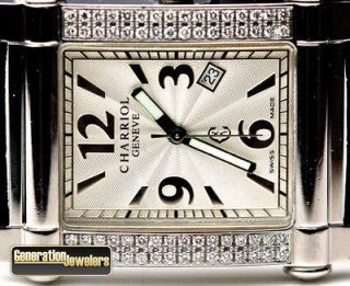 Philippe Charriol Mens Columbus Diamond Watch in Stainless Steel 