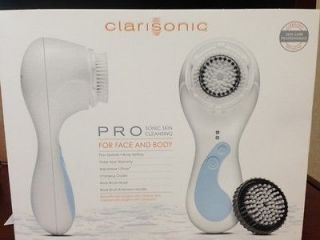 WHITE Clarisonic PRO Skin Care System FACE AND BODY PACKAGE NEW 2012