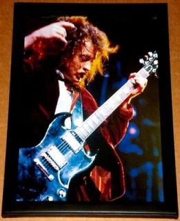 ANGUS YOUNG AC/DC GIBSON SG FRAMED CONCERT PORTRAIT ACDC