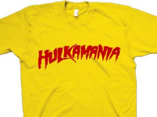 Hulkamania Hogan WWF Vintage Wrestling T Shirt S,M,L,XL
