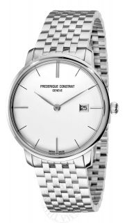 Frederique Constant Mens Index Curved Silver Dial Watch FC306S4S6B