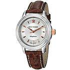 Revue Thommen Womens Classic Silver Dial Brown Leather Strap Watch 