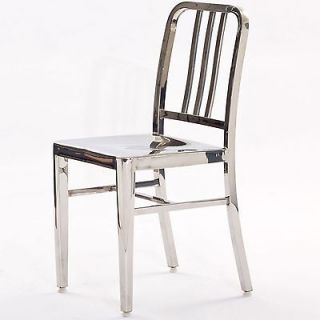   : New Modern Minimalistic Chrome Shiny Dining Chair, Accent Chair