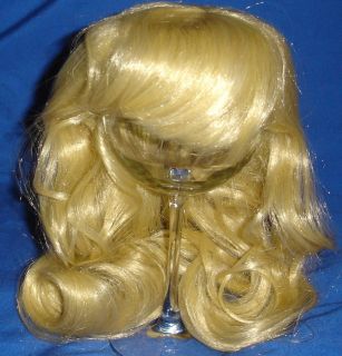Tallinas Doll Supplies Long Loose Curls W/ Bangs Doll Wig Style 823 