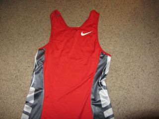NEW Nike Red Track & Field Sleeveless Speedsuit Speed Sprinter 2XL 