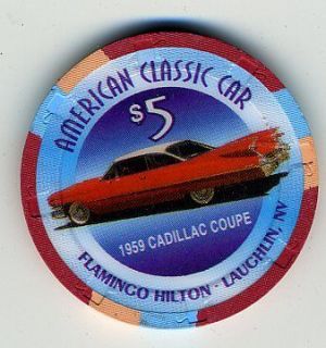 Flamingo Laughlin American Classic Car 1959 Cadillac Casino Chip A+ 