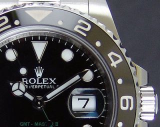 ROLEX   2012 Stainless GMT Master II Black CERAMIC G Serial 116710 