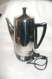 Vintage retro stainless steel Presto coffee pot Kitchen appliance