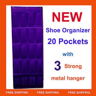   the Door Shoe Organizer Closet Shoe Rack Storage 20 Pocket Wall Bin